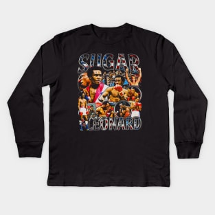 Sugar Ray Leonard Vintage Bootleg Kids Long Sleeve T-Shirt